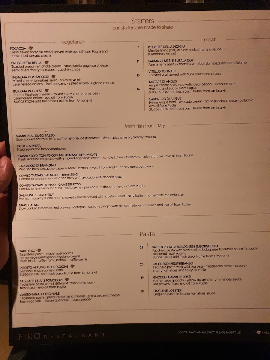 Menu Fiko Restaurant Amsterdam-10