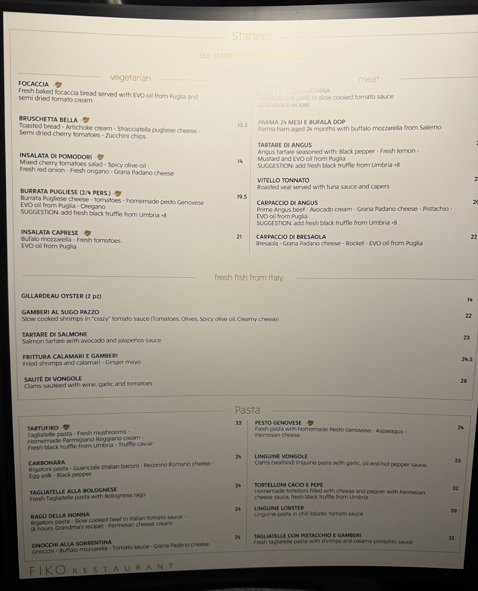 Menu Fiko Restaurant Amsterdam-7
