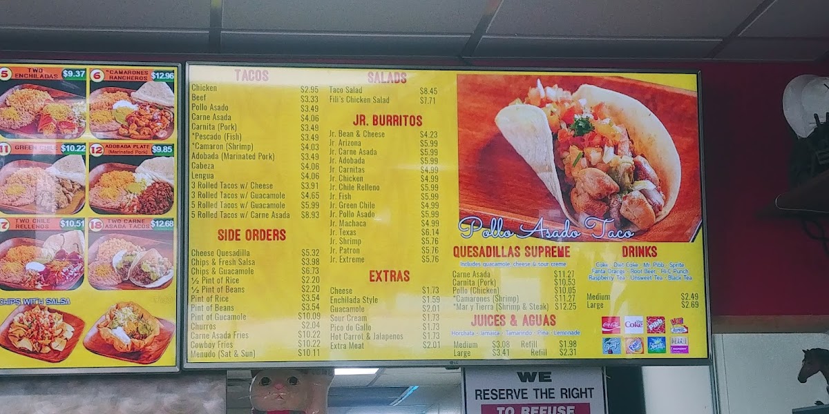 Menu Filibertos Mexican Food-8