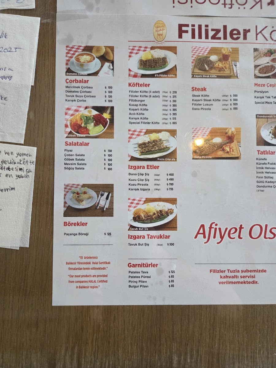 Menu Filizler Koftecisi-9