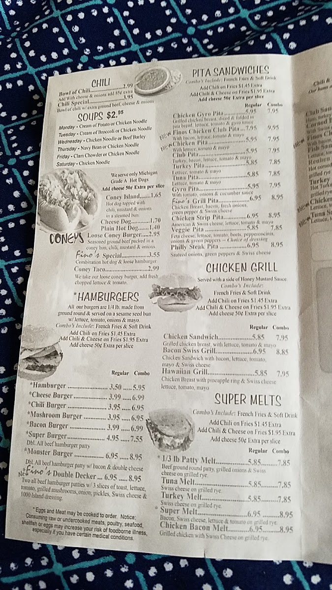 Menu Fino's Family Dining-8