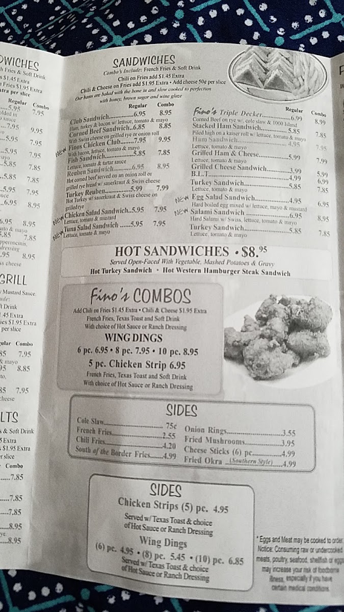 Menu Fino's Family Dining-9