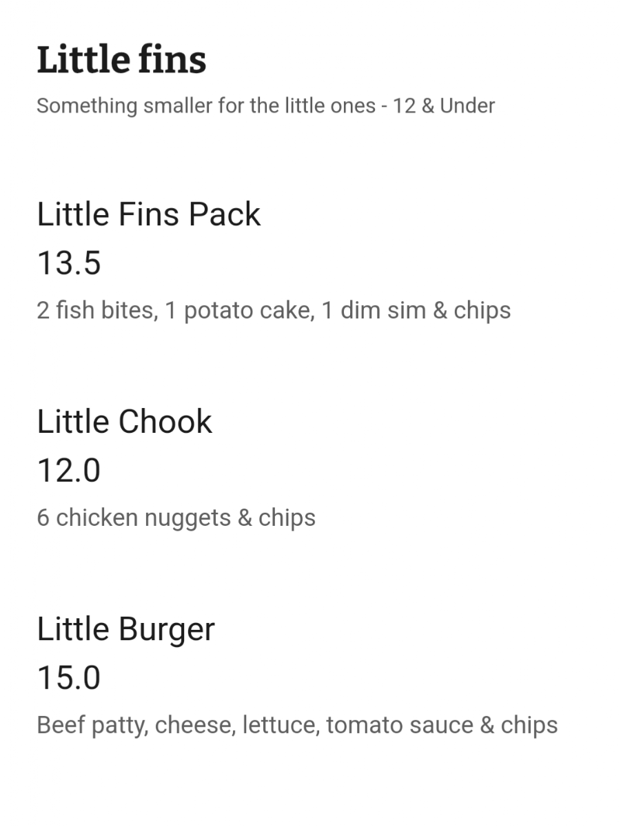 Menu Fins & Co. Fish And Chippery-3