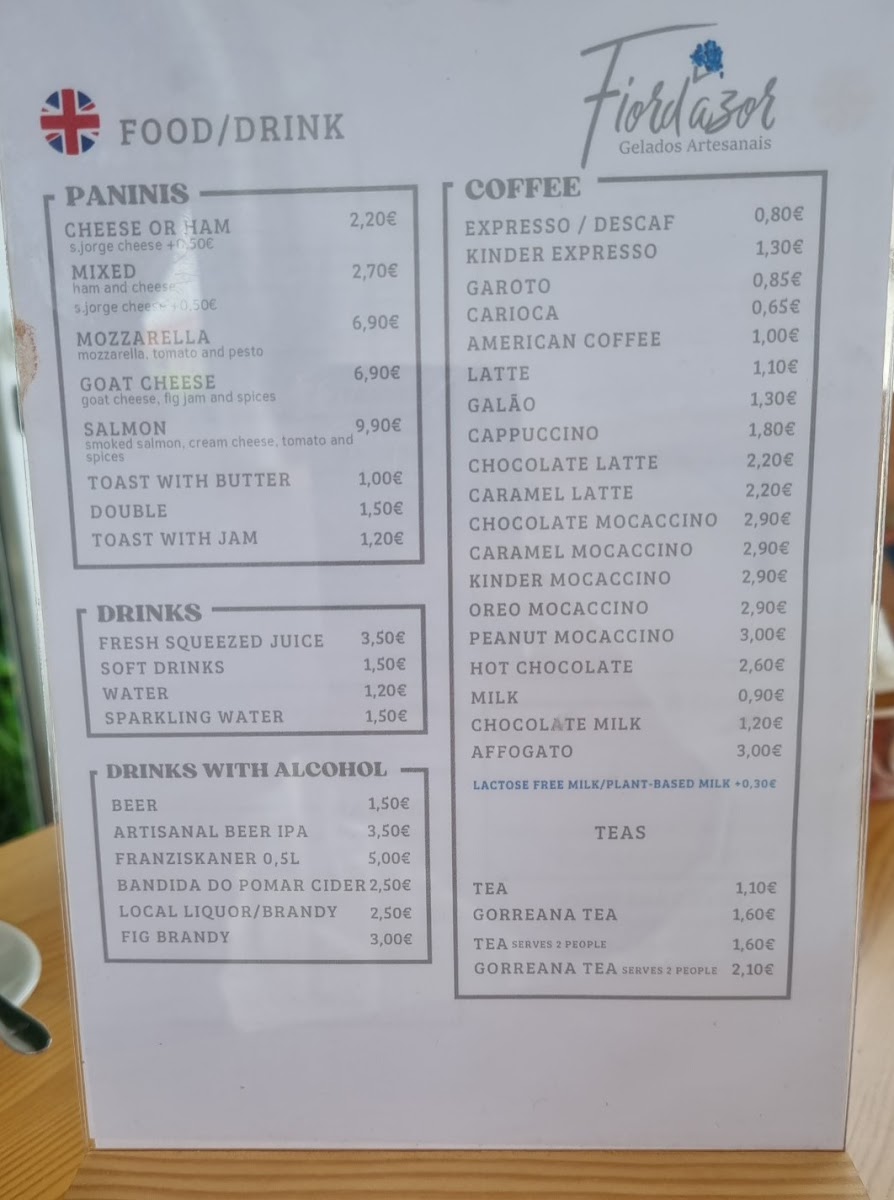 Menu Fiordazor - Gelados Artesanais-1