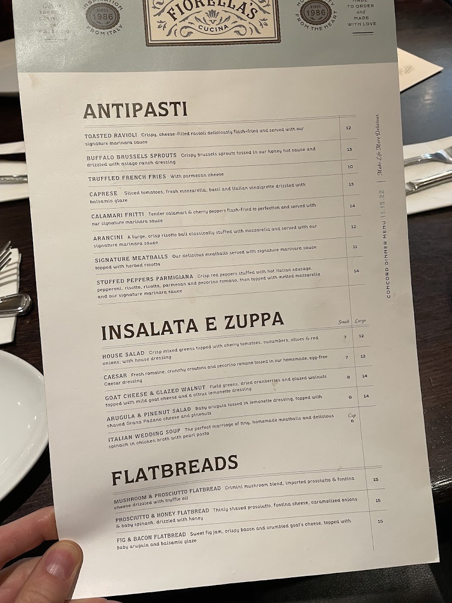 Menu Fiorella's Cucina-10