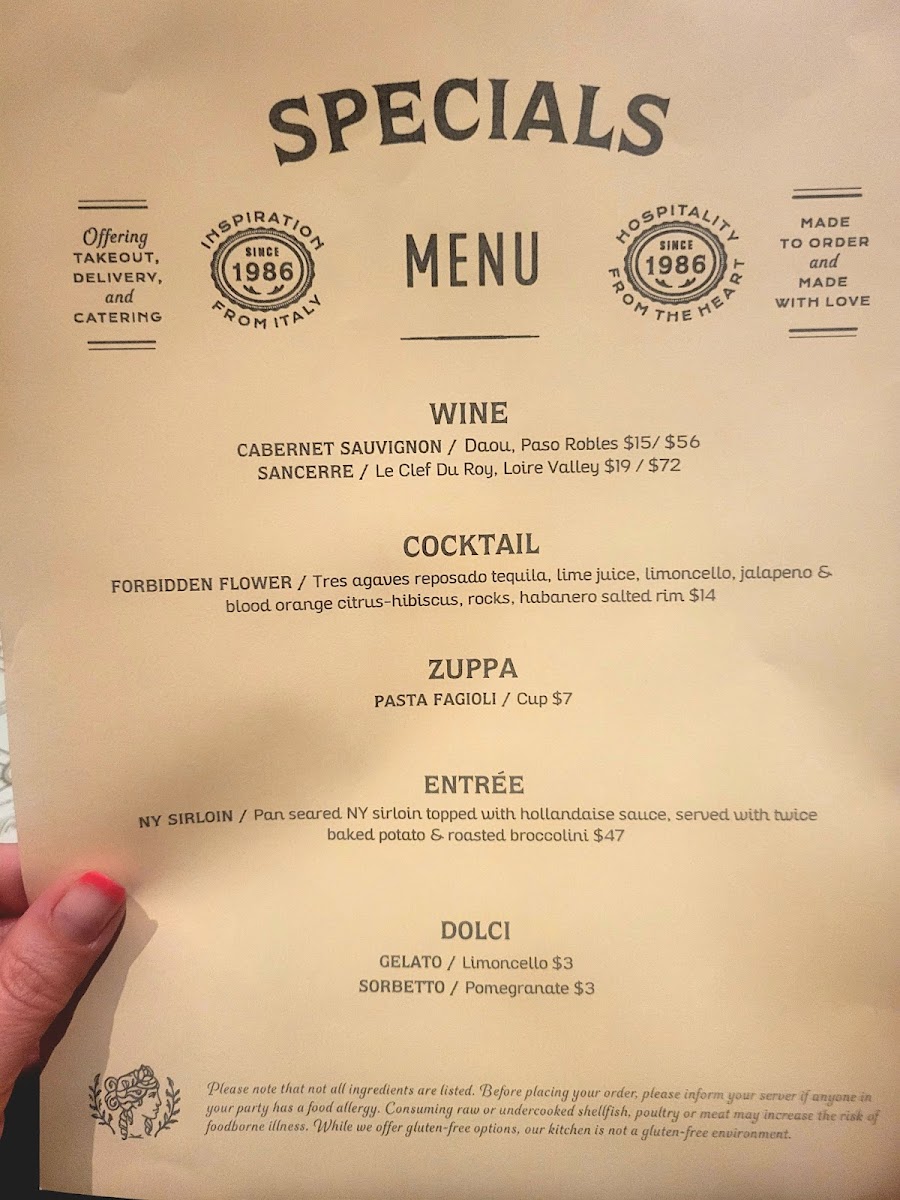 Menu Fiorella's Cucina-3