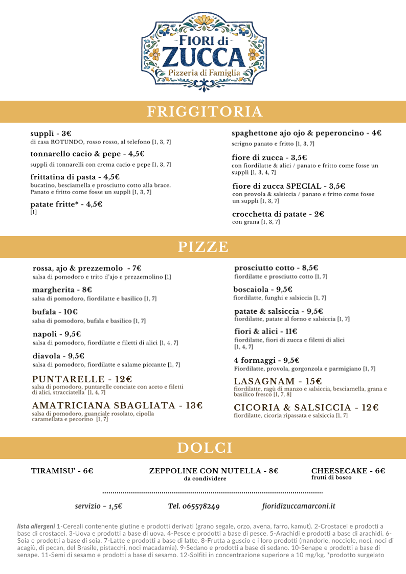 Menu Fiori Di Zucca - La Pizza Napoletana A Casa Tua (Zona Marconi)-3