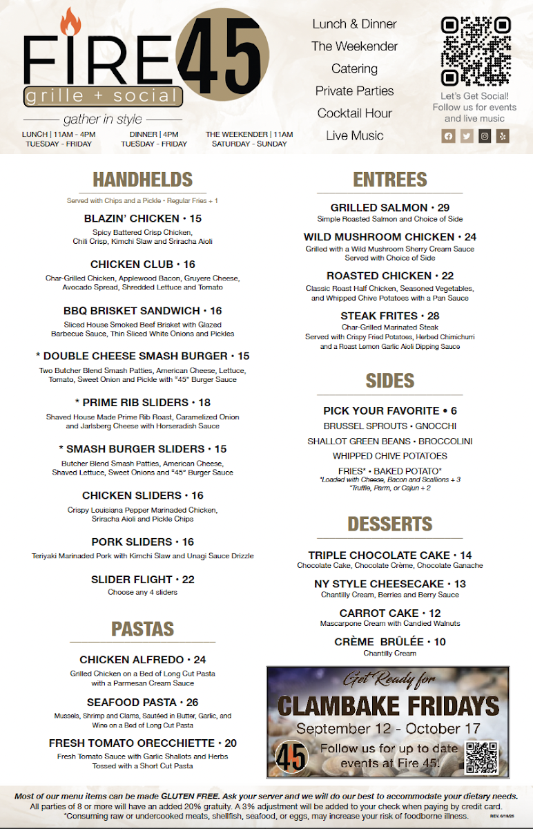 Menu Fire 45 Grille & Social-2