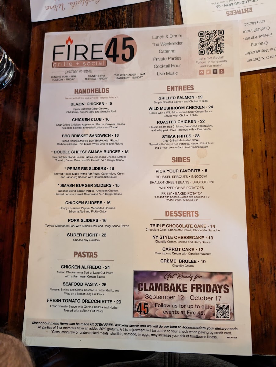 Menu Fire 45 Grille & Social-3