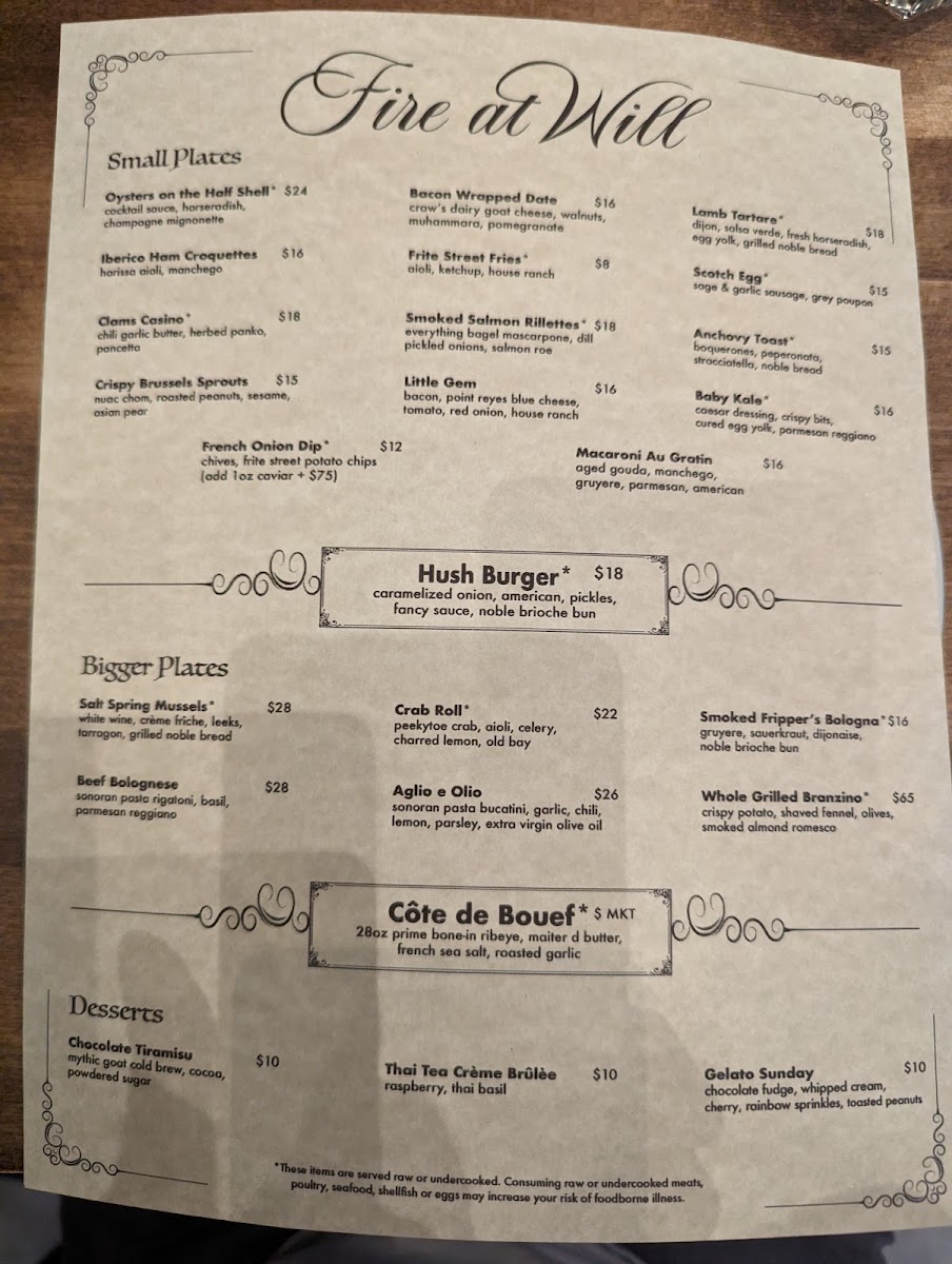 Menu Fire At Will-3