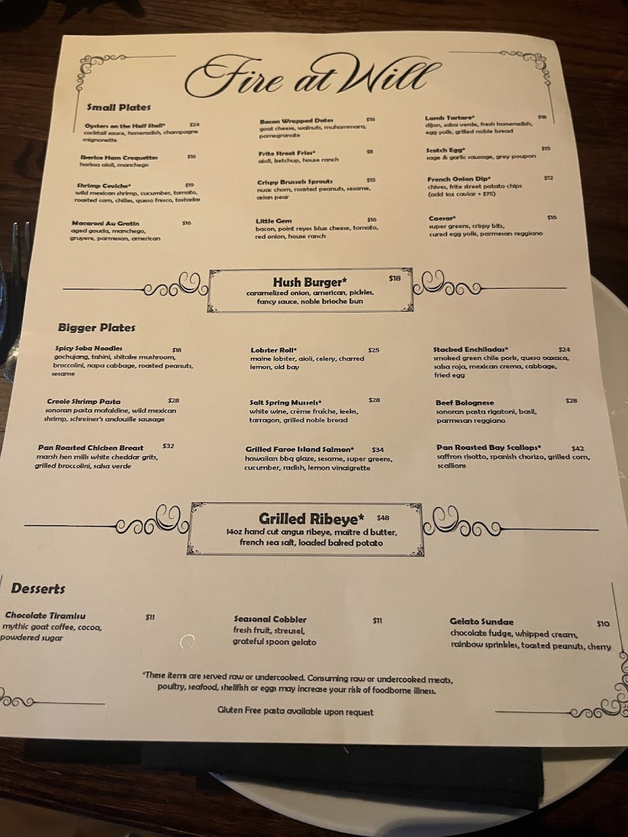 Menu Fire At Will-4