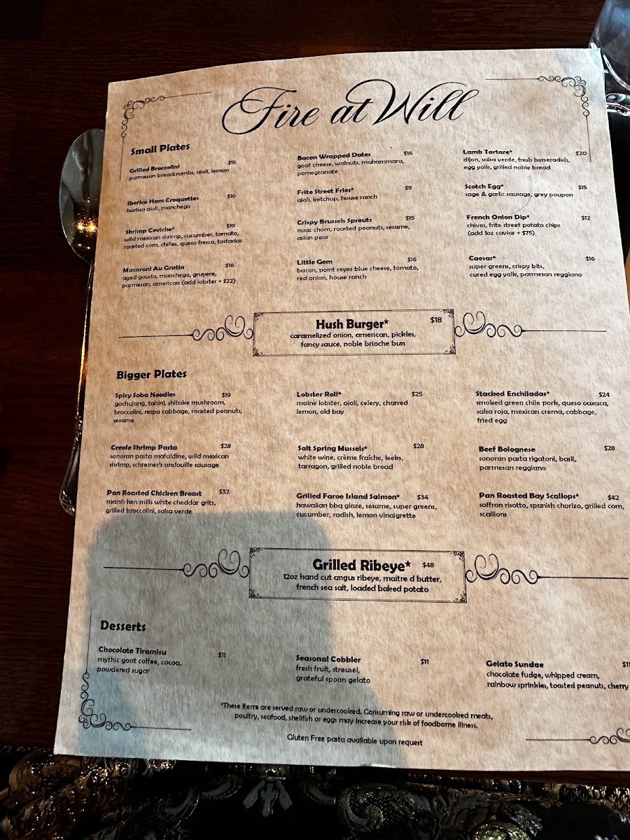 Menu Fire At Will-6