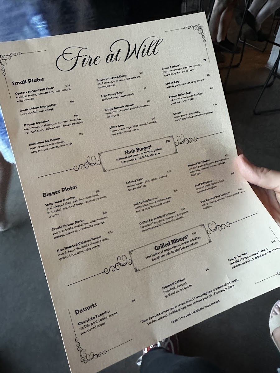 Menu Fire At Will-8