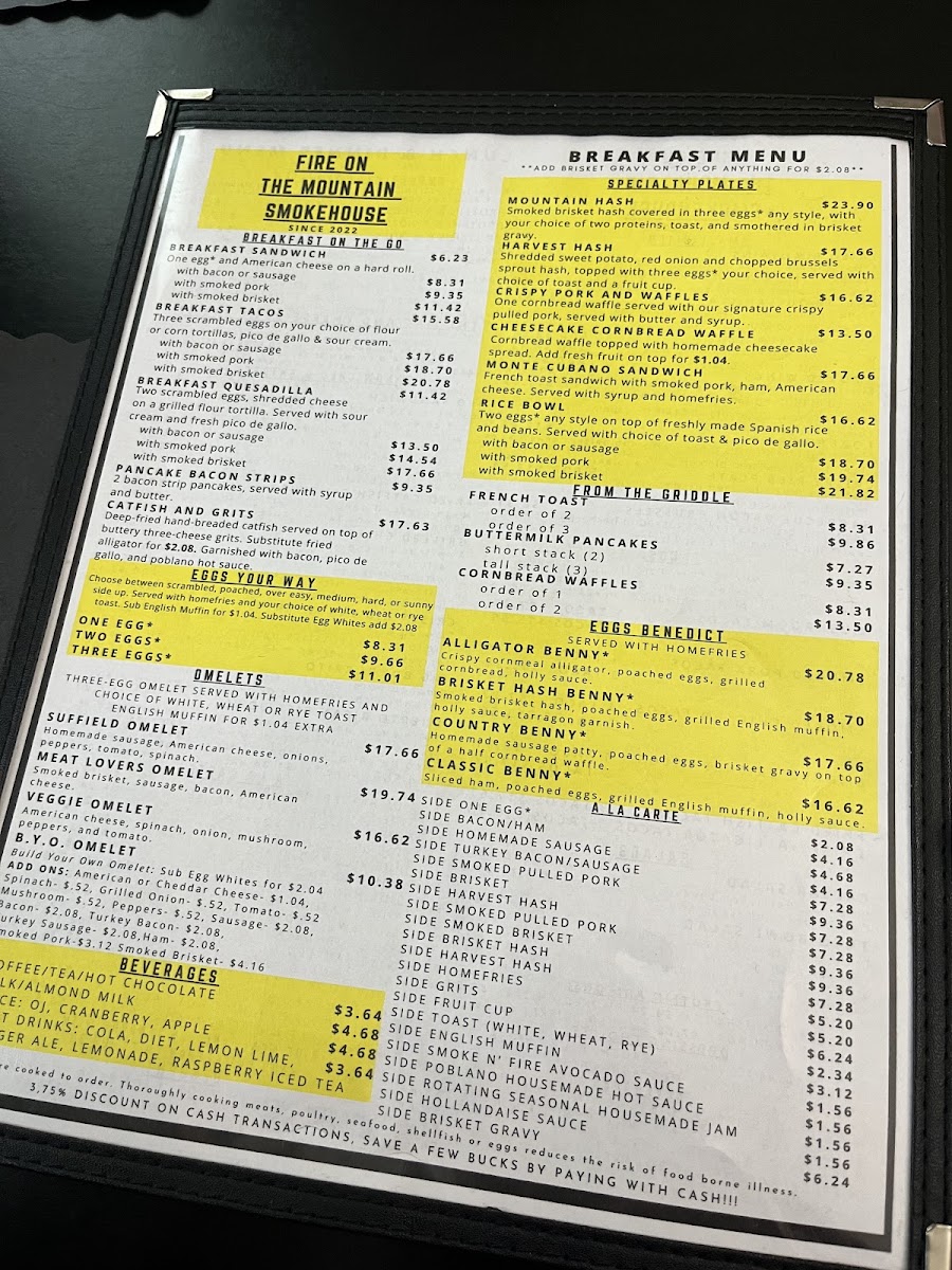 Menu Fire On The Mountain Smokehouse-3