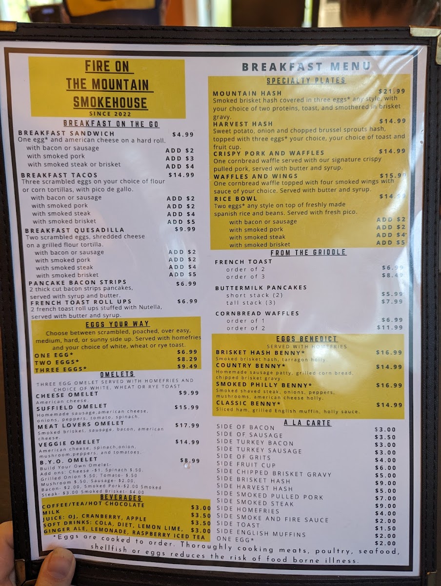 Menu Fire On The Mountain Smokehouse-7