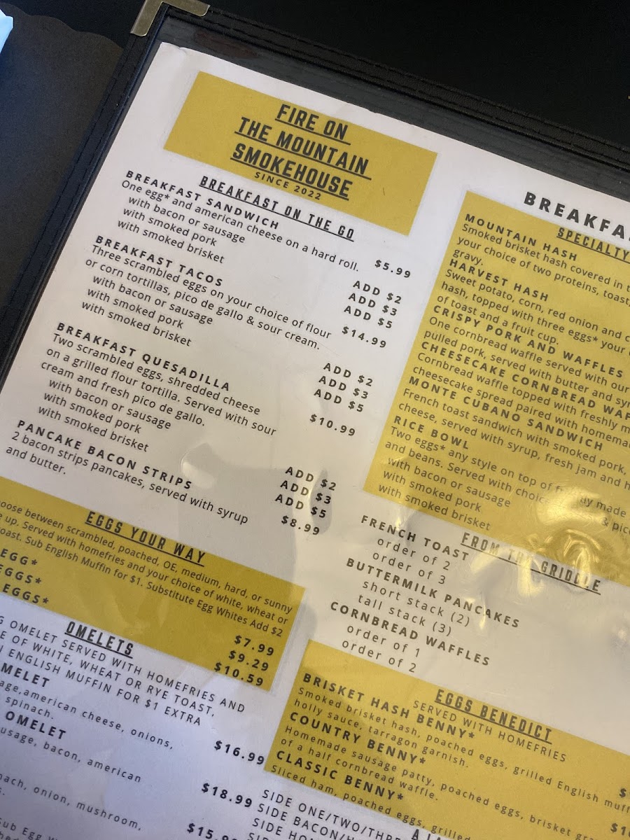 Menu Fire On The Mountain Smokehouse-9