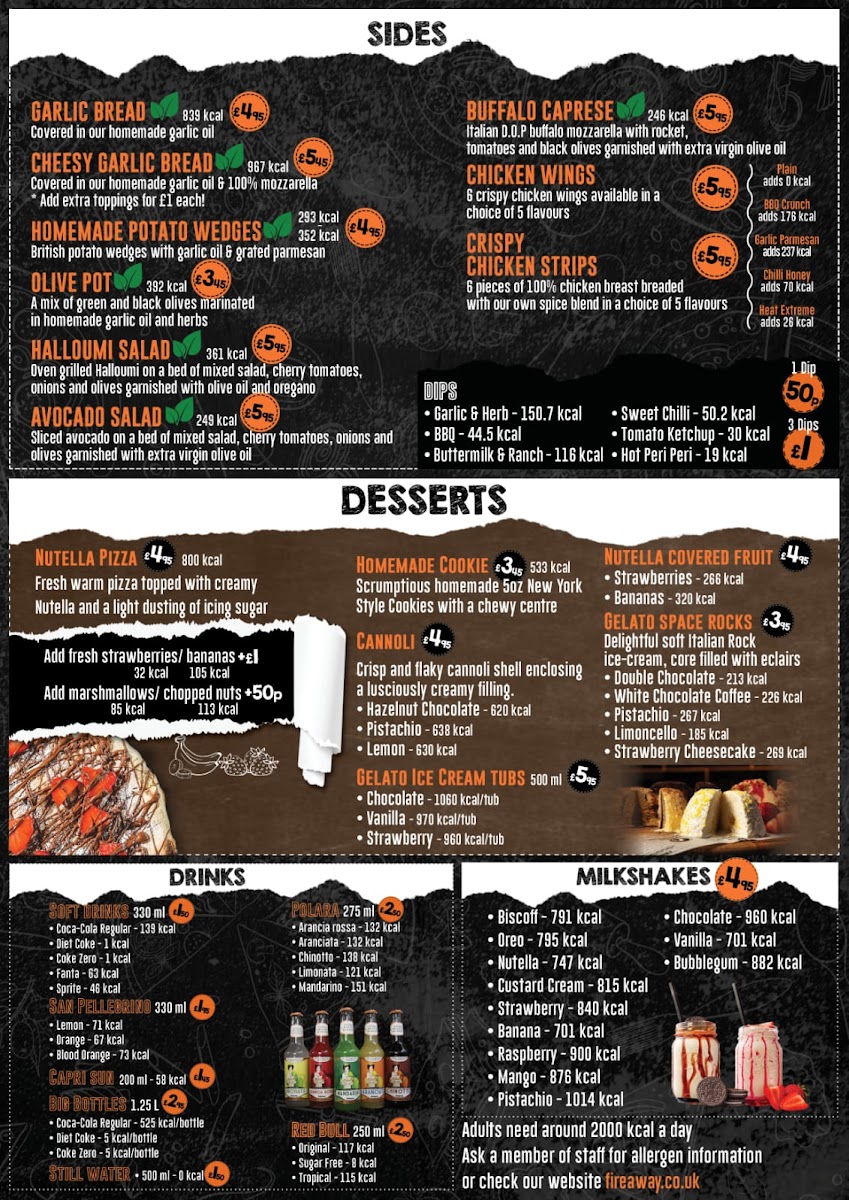 Menu Fireaway Pizza Kilburn-2