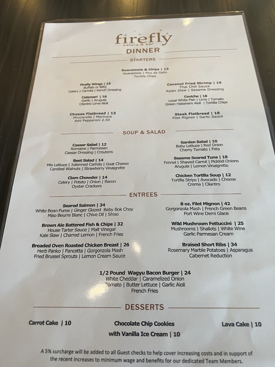 Menu Firefly Eatery & Bar-6