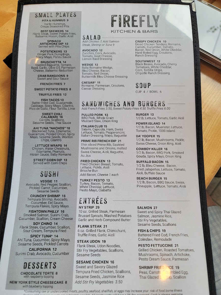 Menu Firefly Restaurant-10