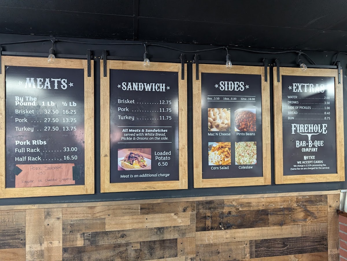 Menu Firehole Bar-B-Que Co.-4