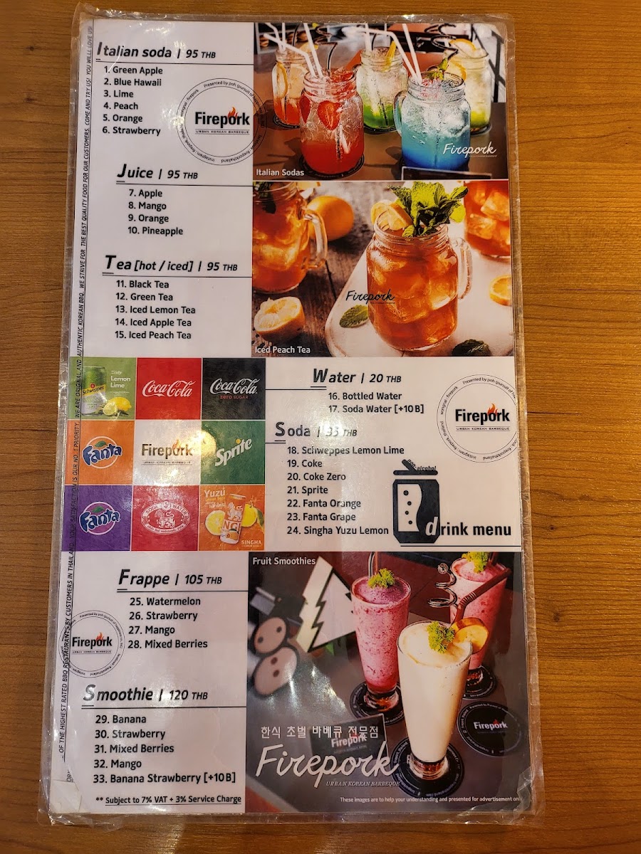 Menu Firepork - Central Festival 5Th Floor-5