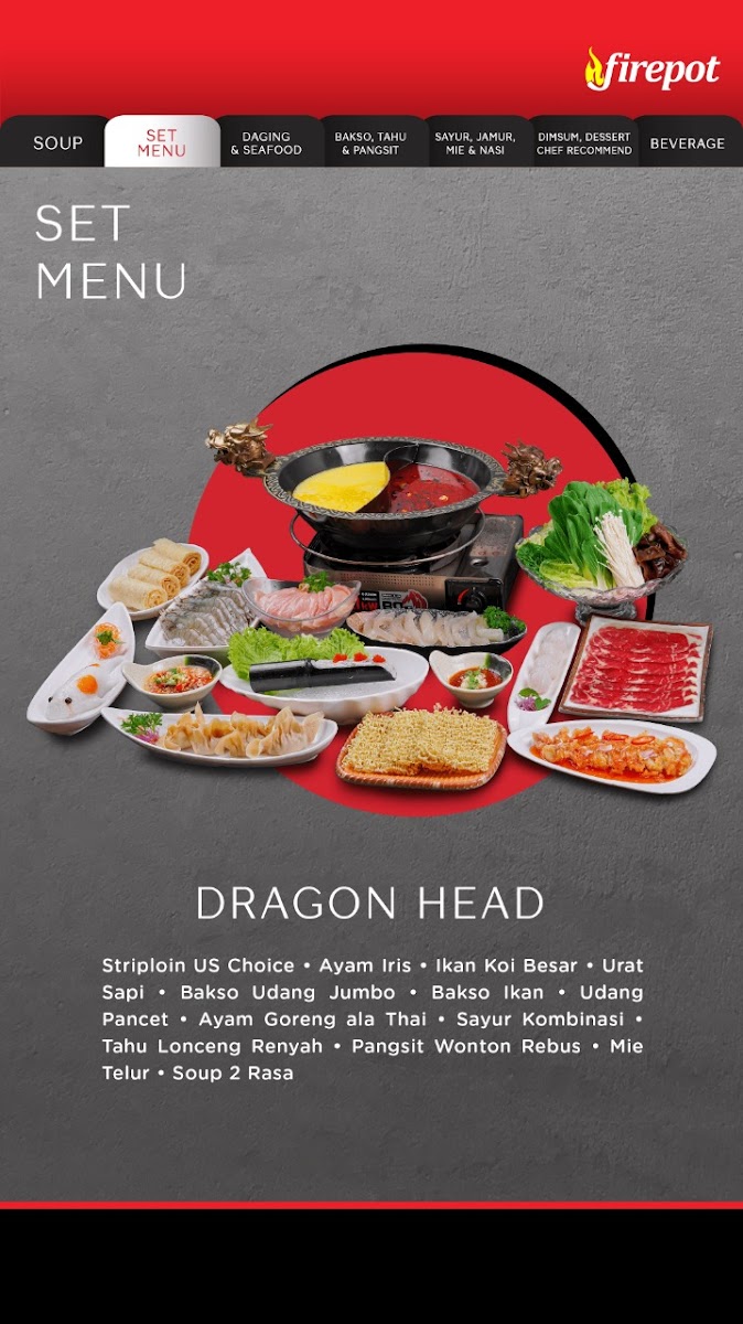 Menu Firepot - Golf Island Pik-2