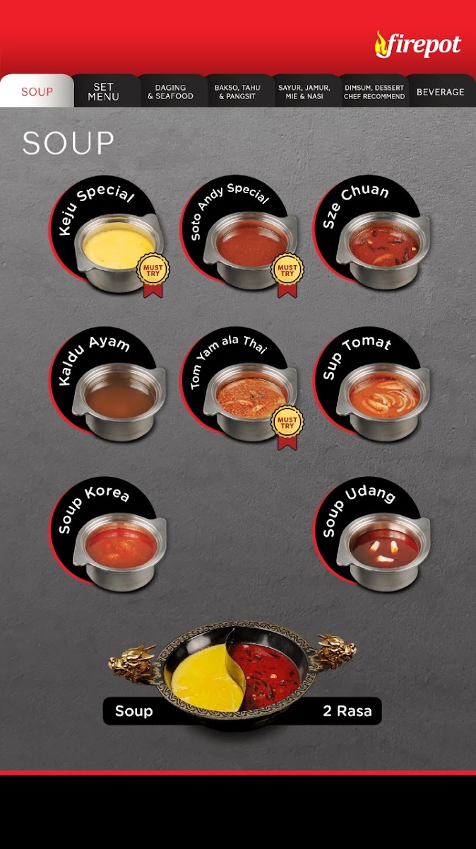 Menu Firepot - Golf Island Pik-4