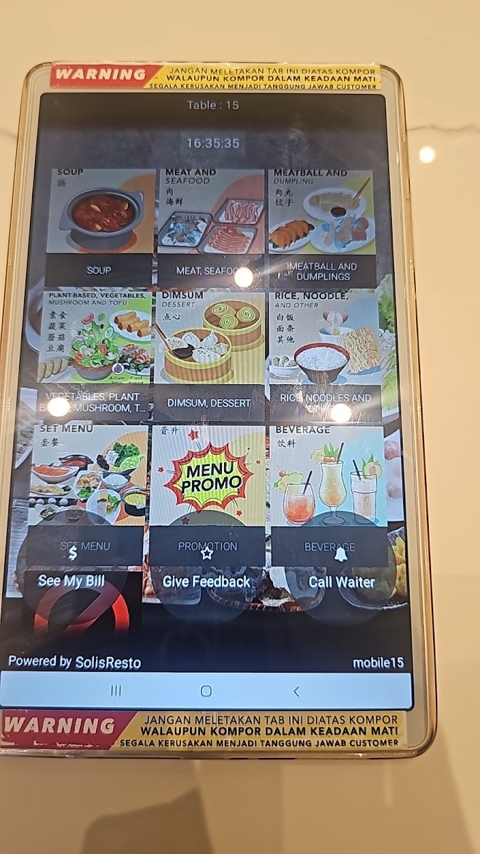 Menu Firepot - Golf Island Pik-7