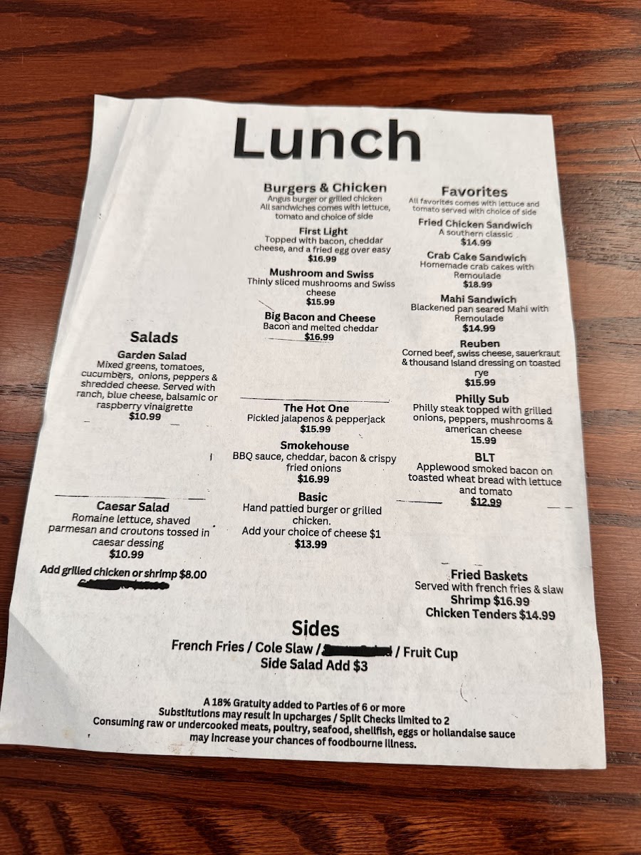 Menu First Light-1