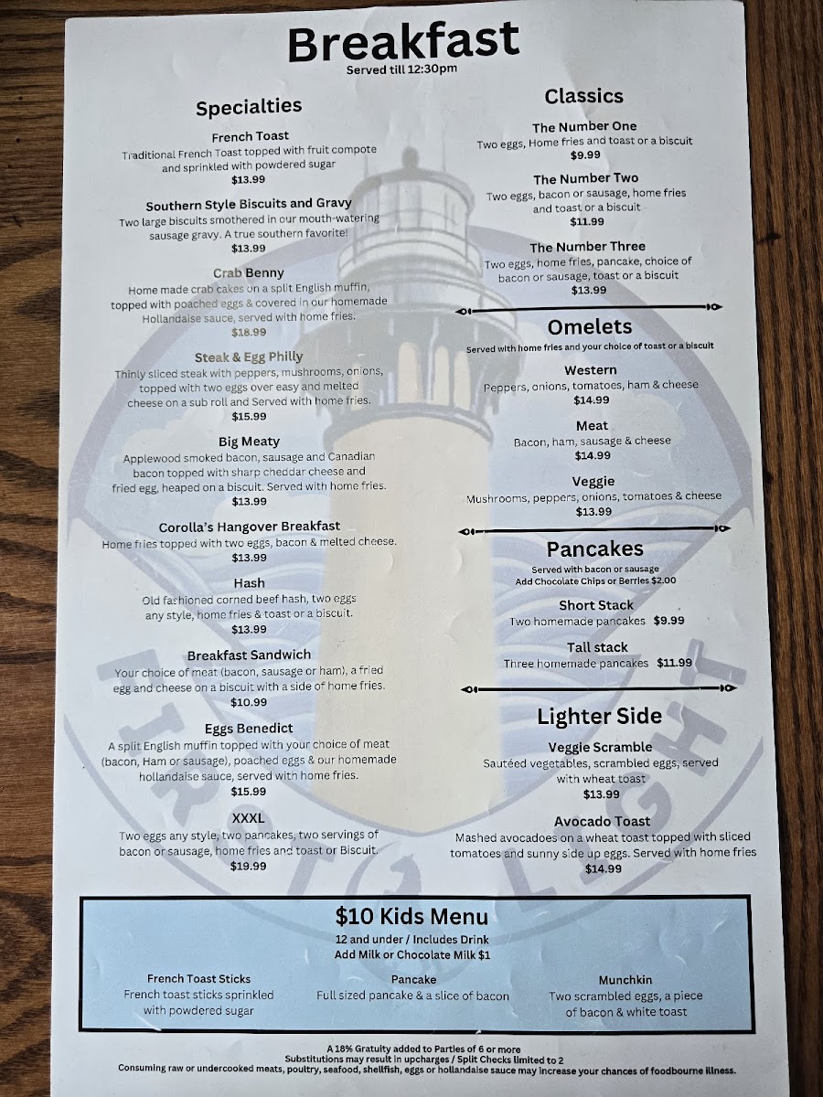Menu First Light-4