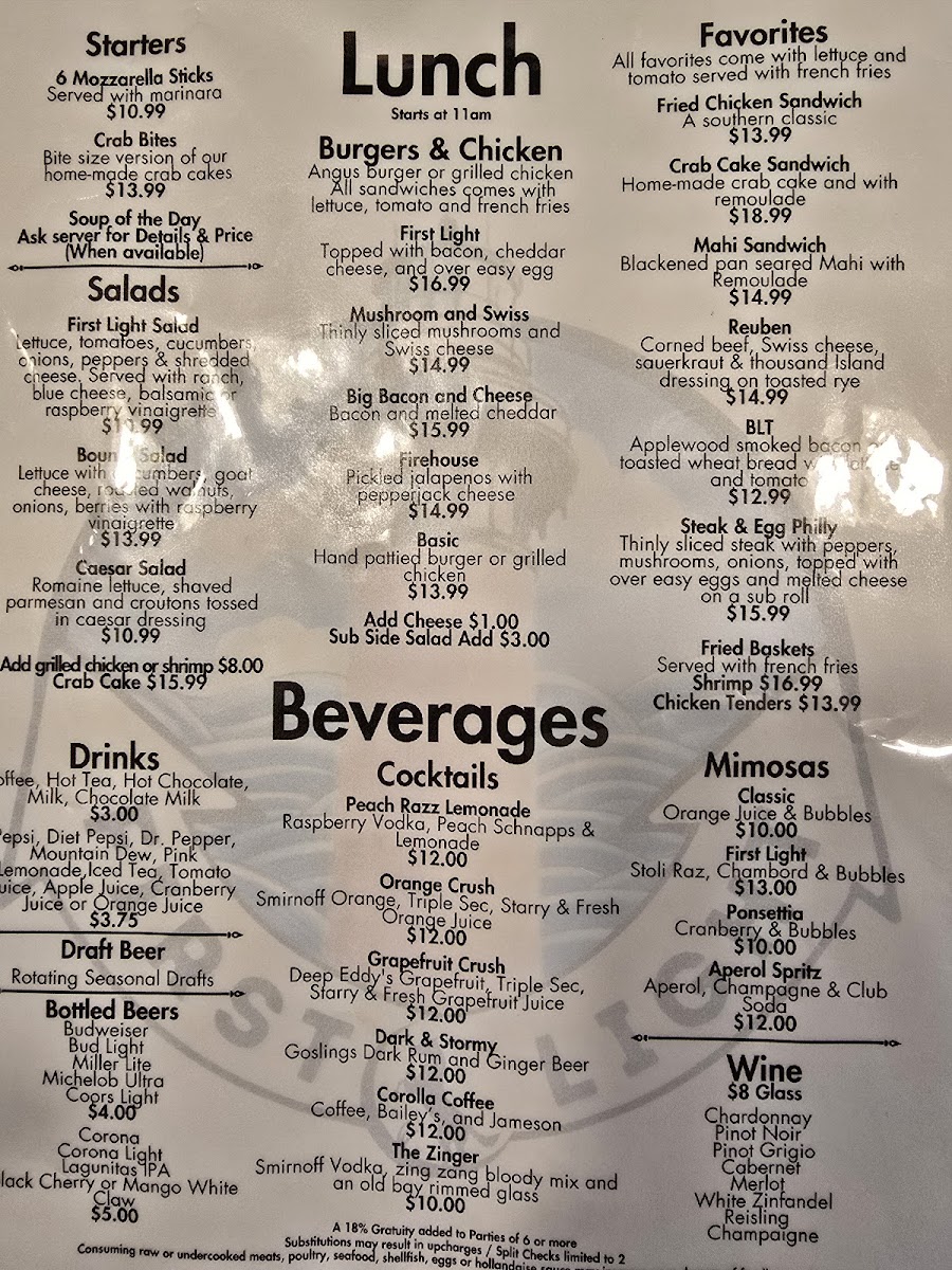 Menu First Light-9