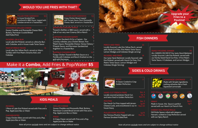 Menu First Mate's-1