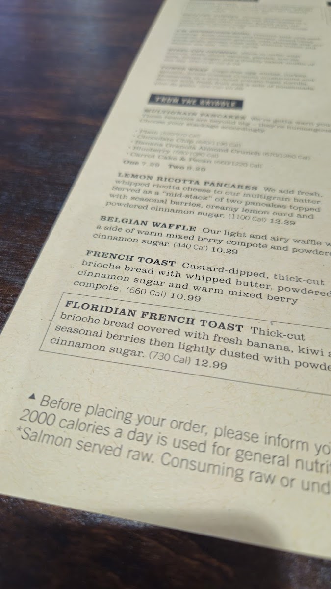Menu First Watch-5
