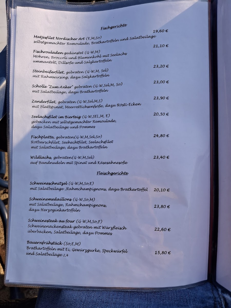 Menu Fischgaststätte Zum Anker-1