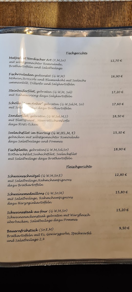 Menu Fischgaststätte Zum Anker-7