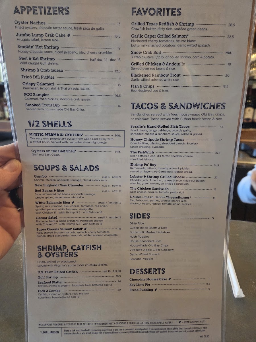 Menu Fish City Grill - Northwoods-2