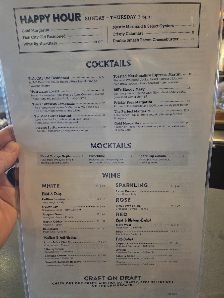 Menu Fish City Grill - Northwoods-3