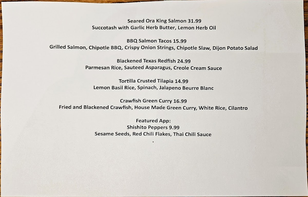 Menu Fish City Grill - Northwoods-5