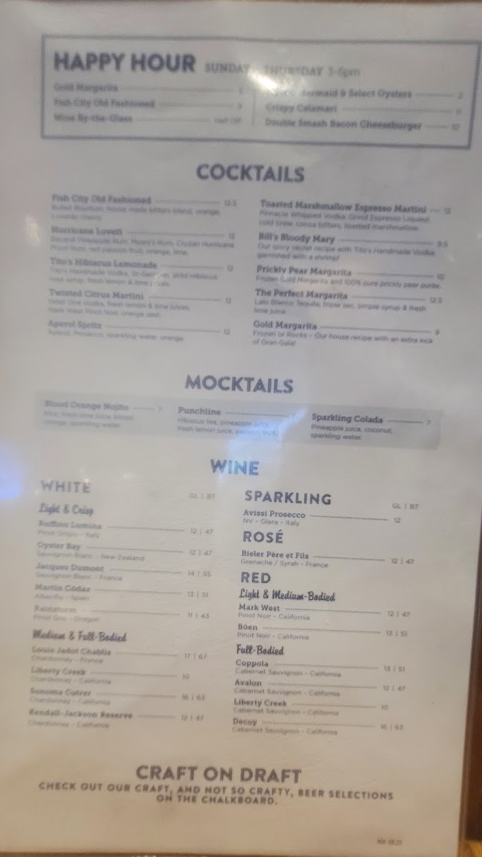 Menu Fish City Grill - Northwoods-8