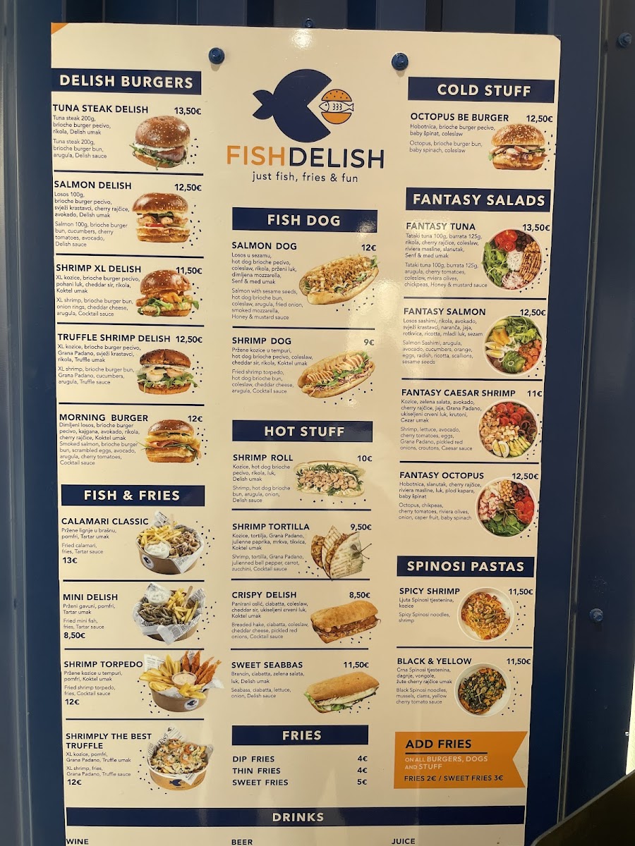 Menu Fish Delish Makarska-1