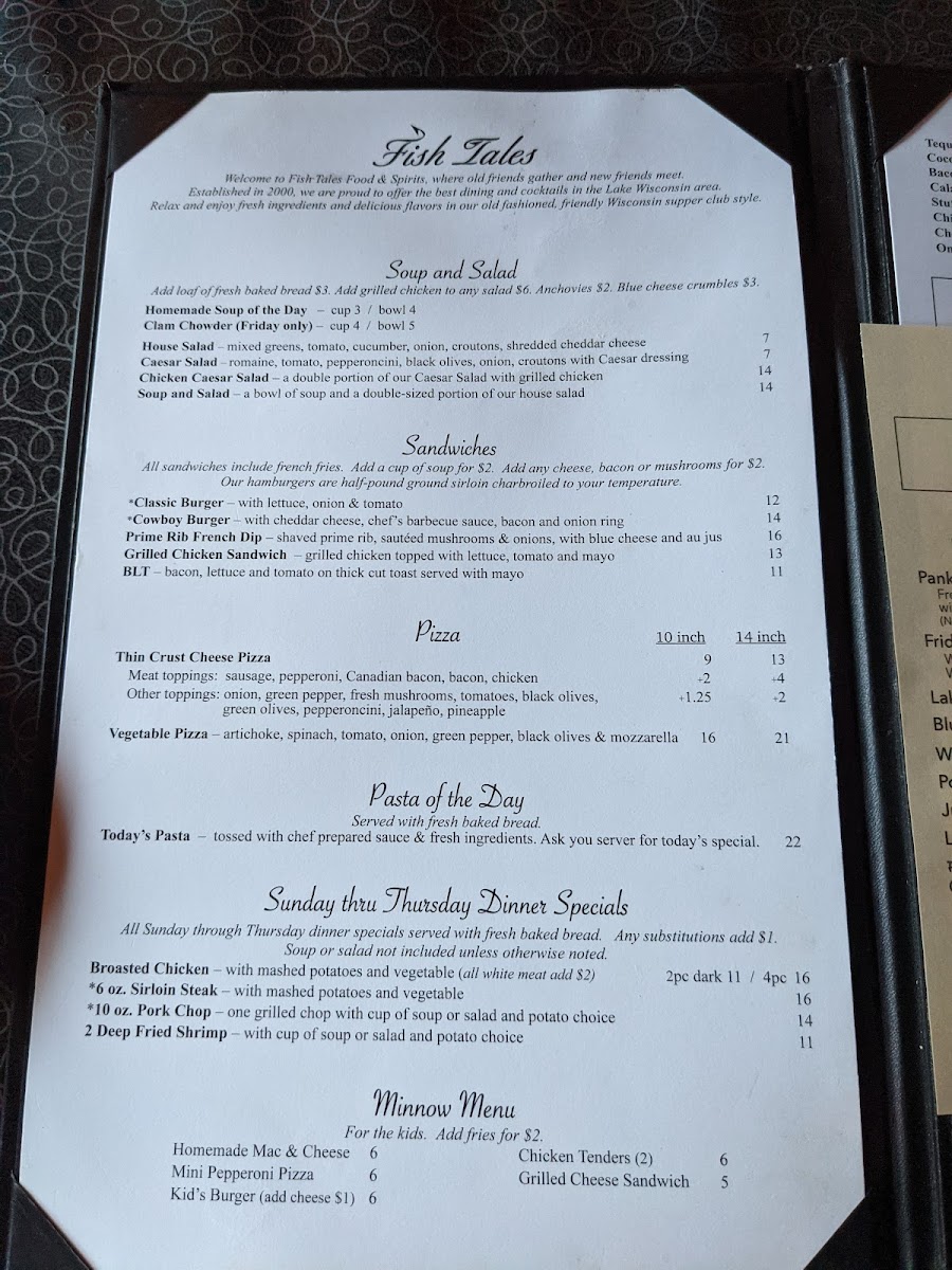 Menu Fish Tales Restaurant-8