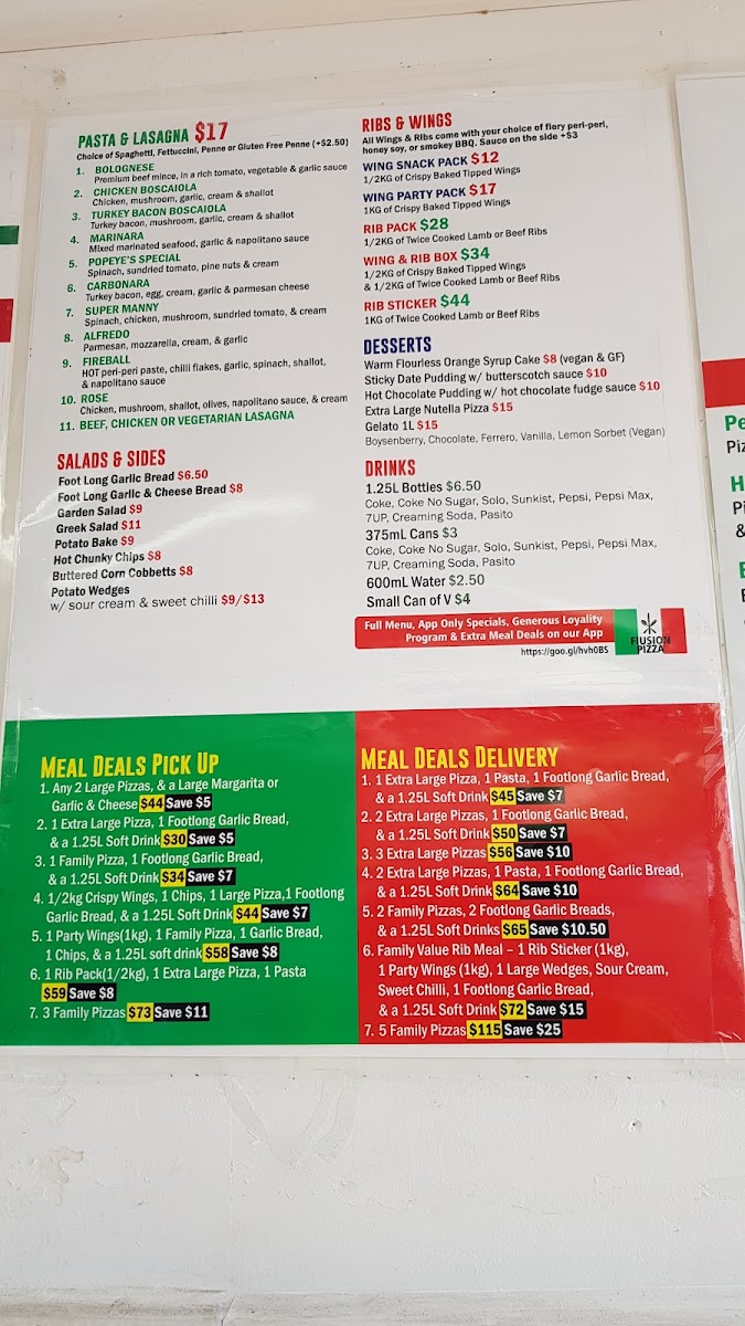 Menu Fiusion Pizza & More Liverpool-7