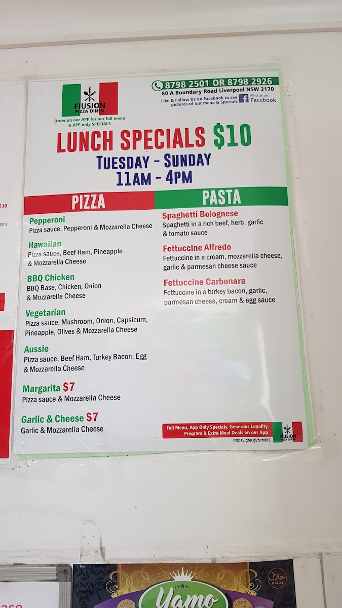 Menu Fiusion Pizza & More Liverpool-8