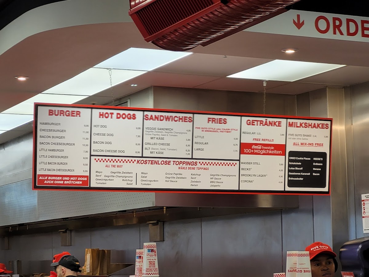 Menu Five Guys Burgers And Fries Berlin Potsdamer Platz-3