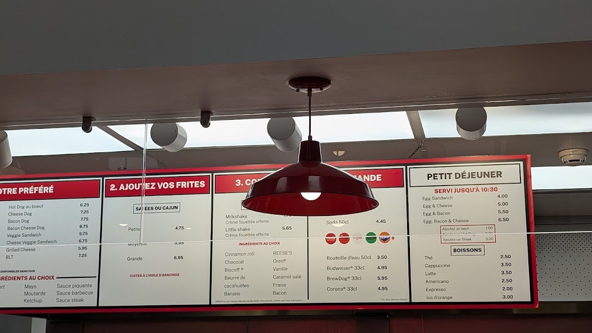 Menu Five Guys Burgers And Fries Gare Du Nord-1