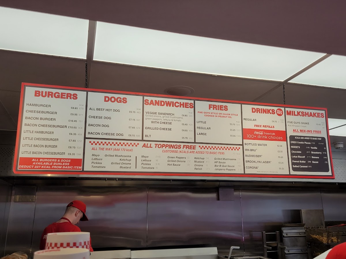 Menu Five Guys Burgers And Fries Glasgow Fort-4