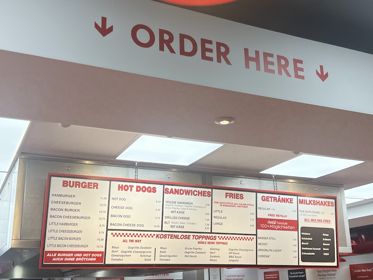 Menu Five Guys Burgers And Fries Hamburg Jungfernstieg-1