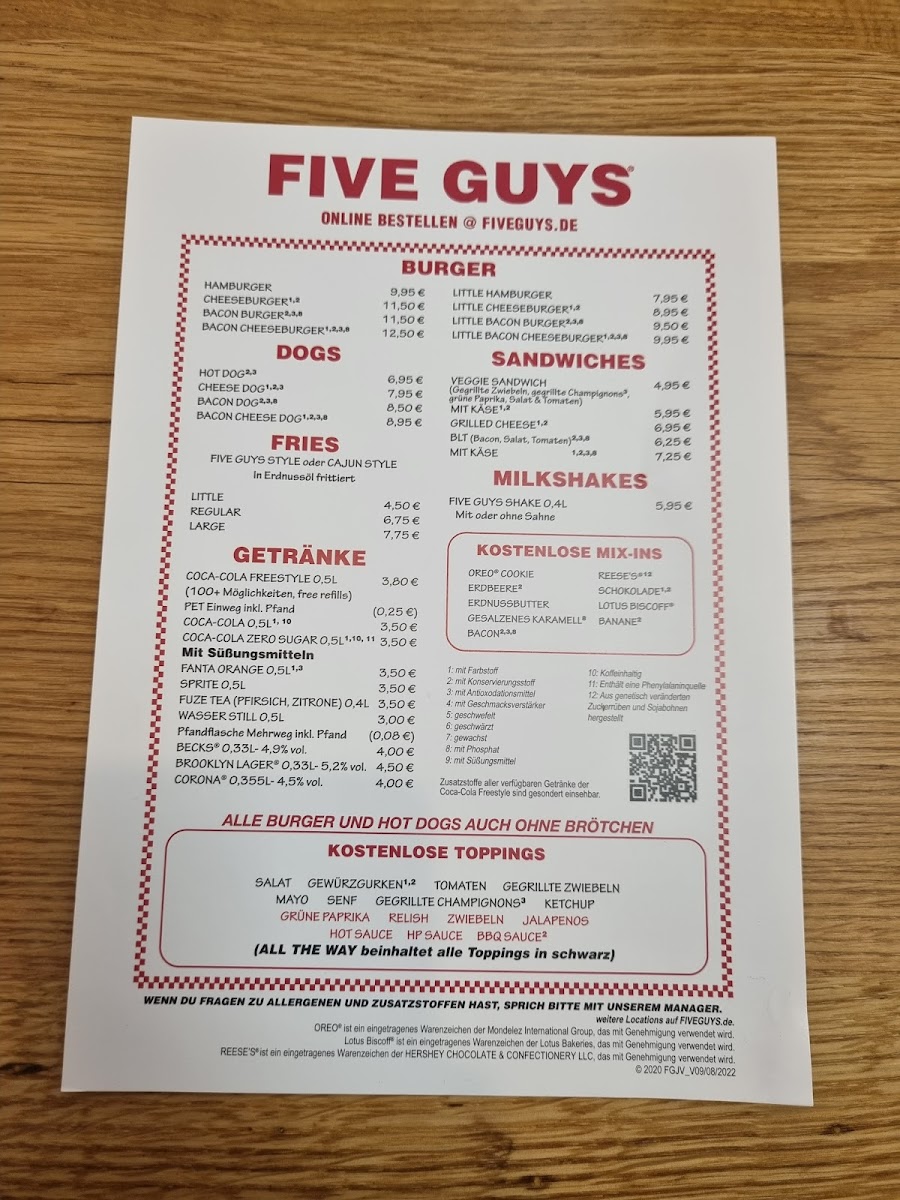 Menu Five Guys Burgers And Fries Hamburg Jungfernstieg-3