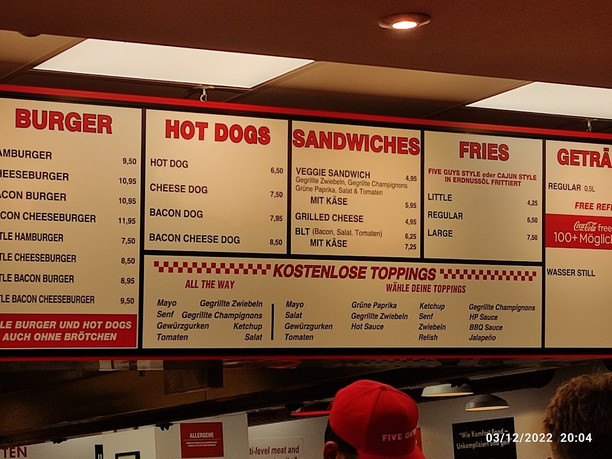 Menu Five Guys Burgers And Fries Hamburg Jungfernstieg-5