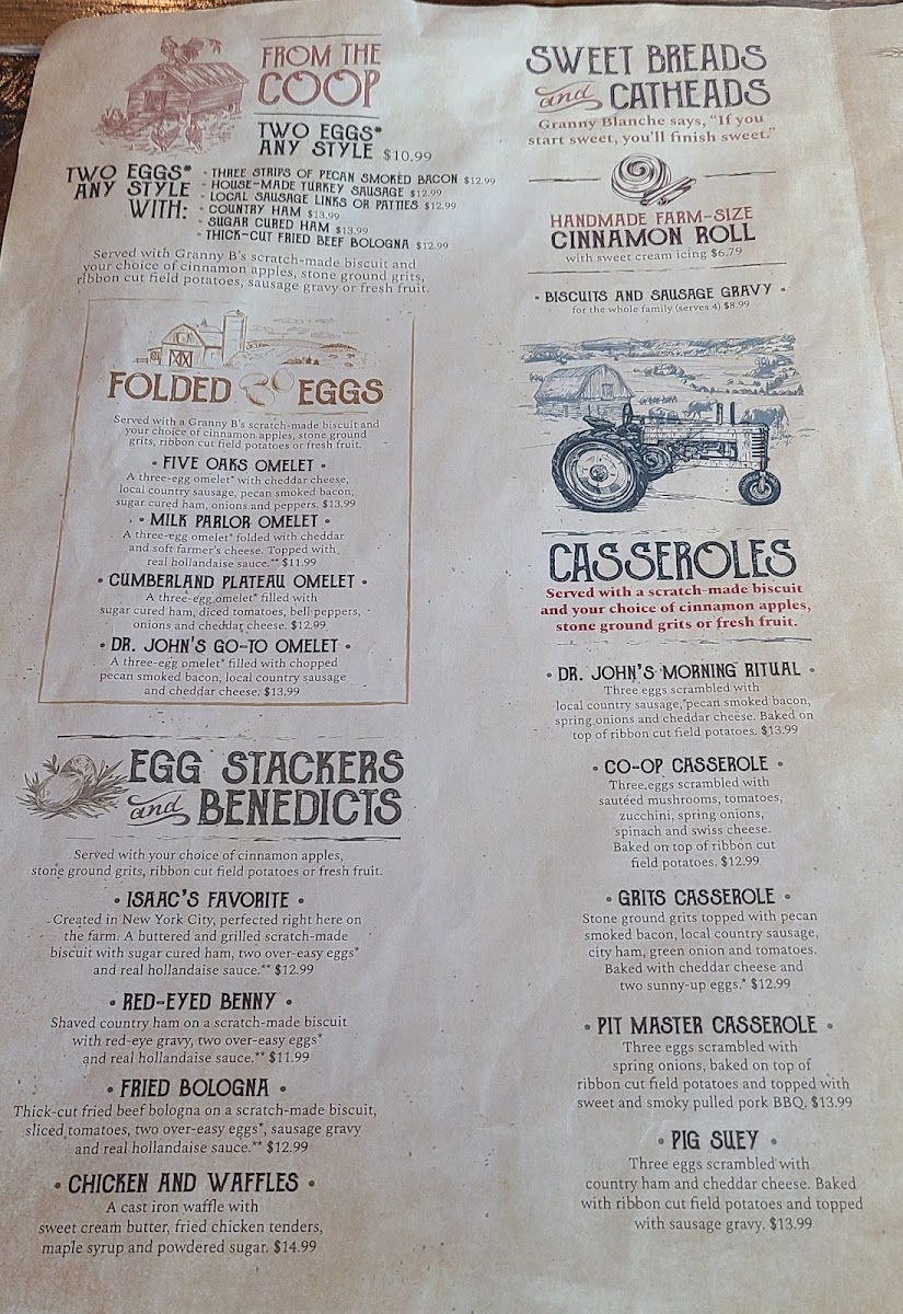 Menu Five Oaks Farm Kitchen-2